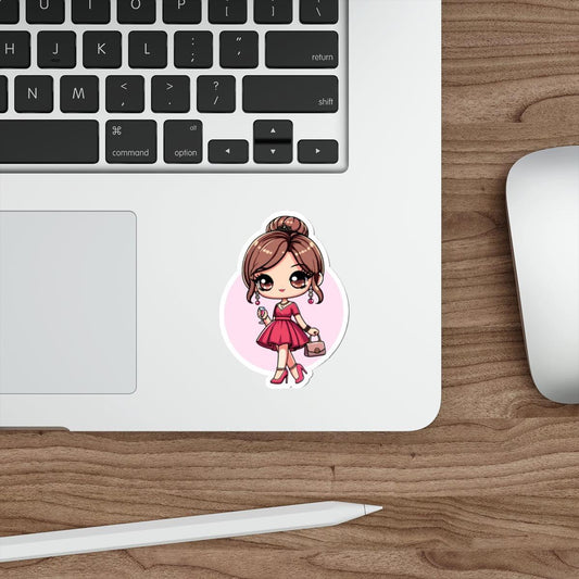 Cartoon Princess Sticker – Cute Fairy Tale Royal Vinyl Decal