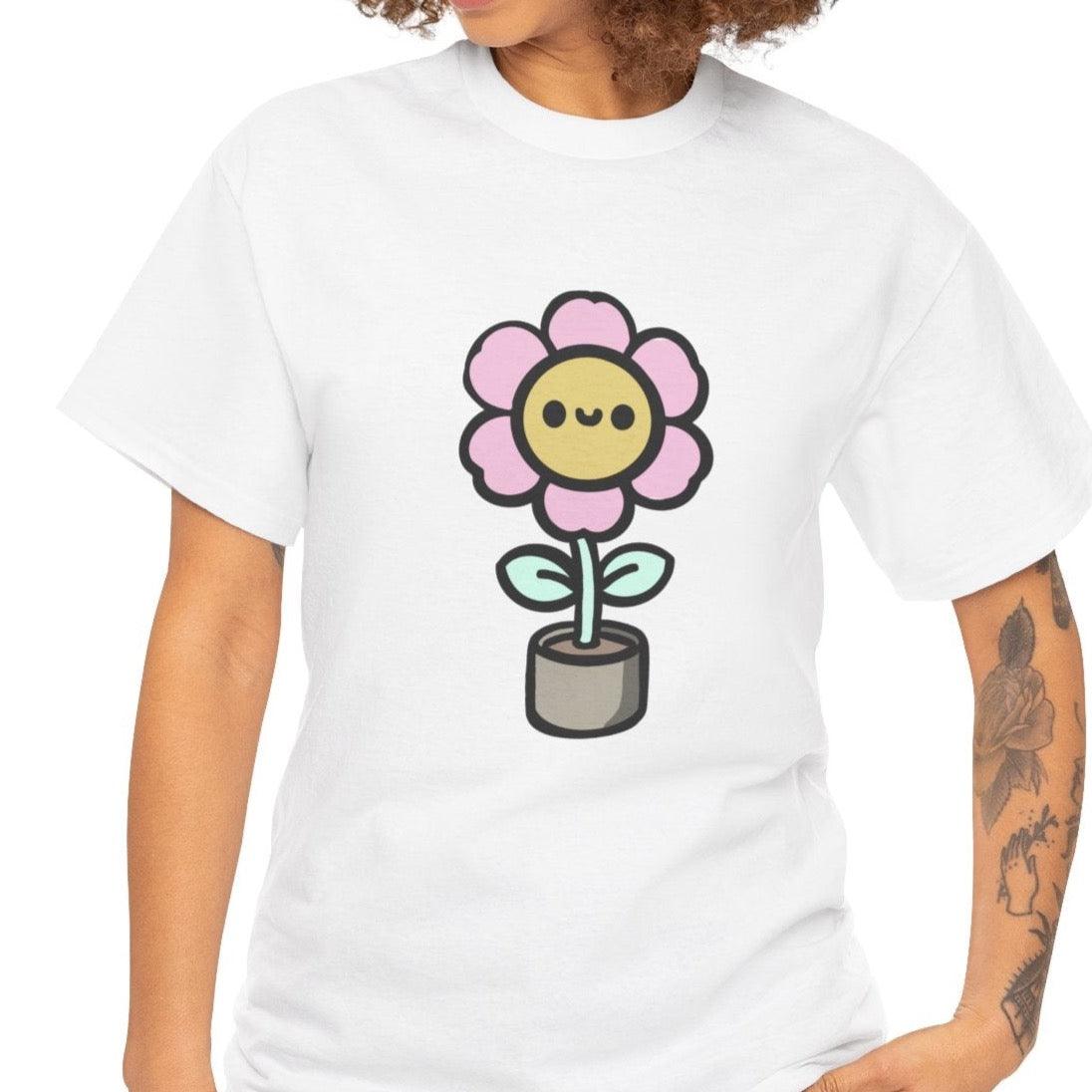 Cartoon Flower T-Shirt – Cute Nature-Inspired