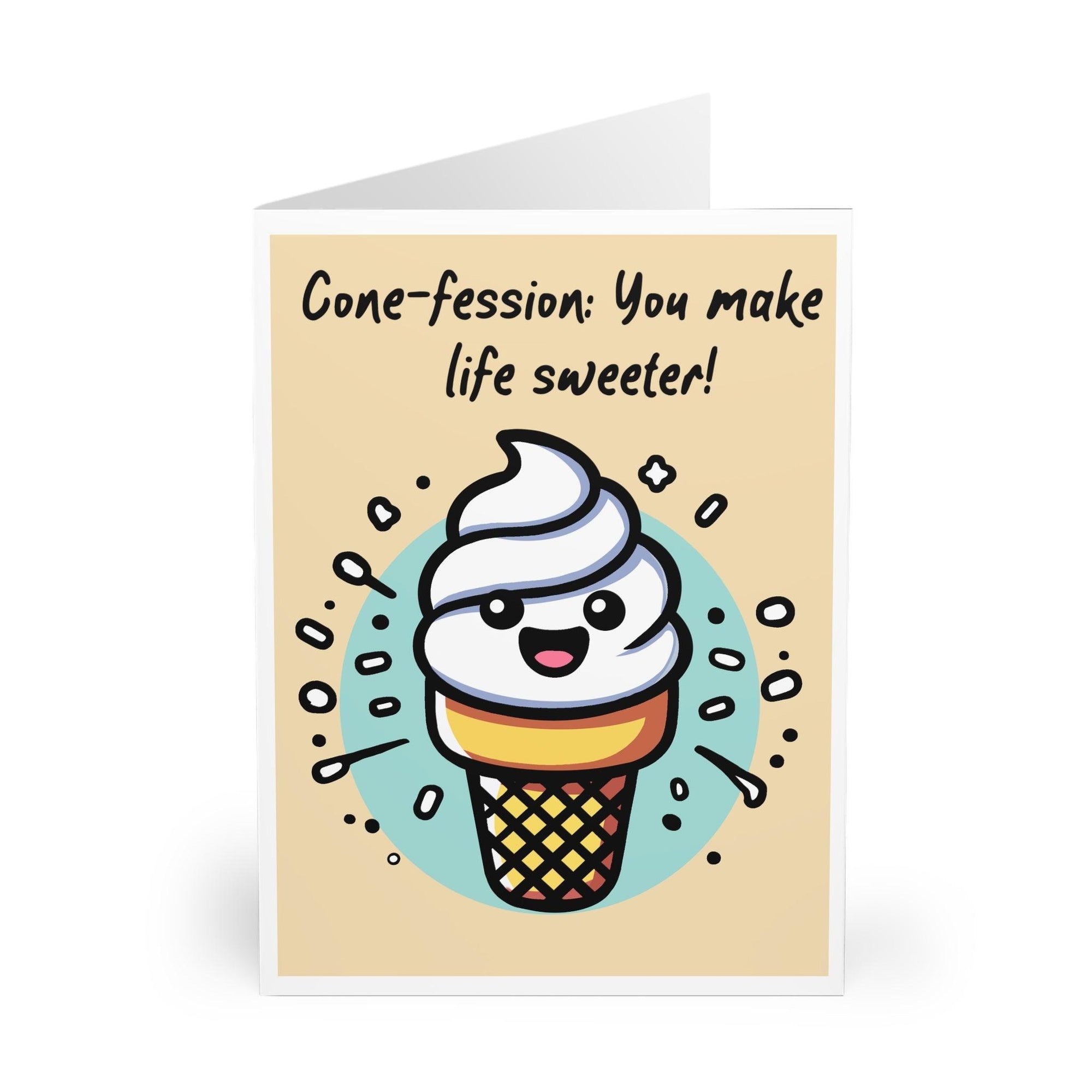 Cone-fession! – Sweet Ice Cream Pun Thank You Card