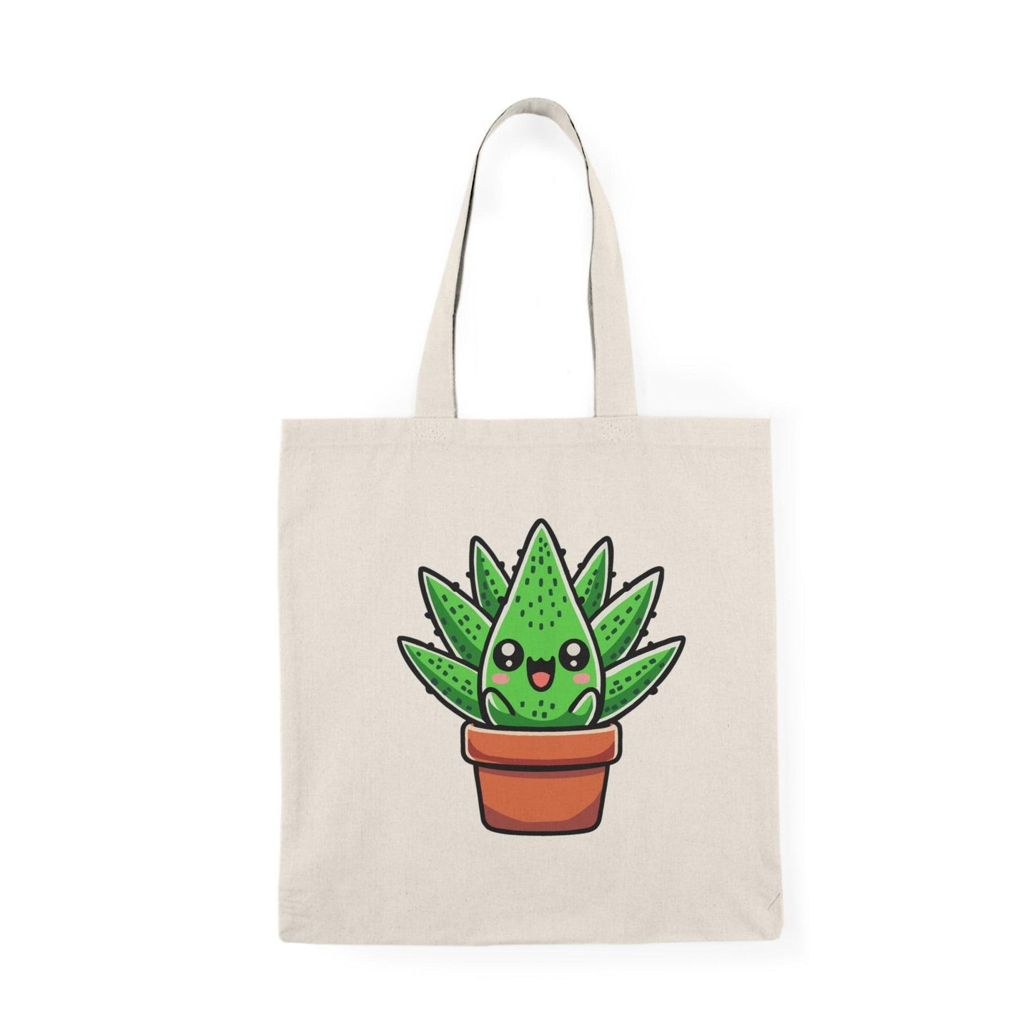 Cartoon Aloe Vera Tote Bag – Funny Eco Cotton Bag Gift
