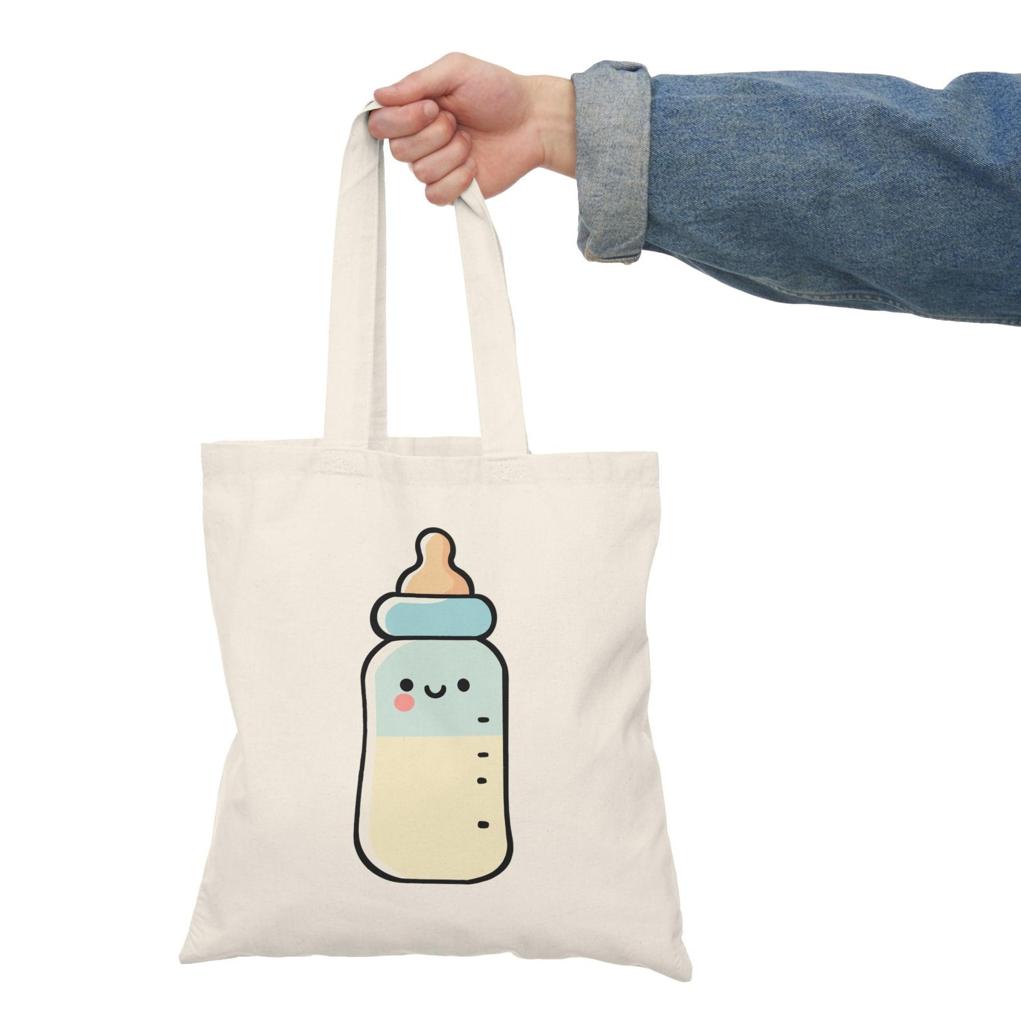 Cartoon Baby Bottle Tote Bag – Cute & Eco-Friendly Shopper