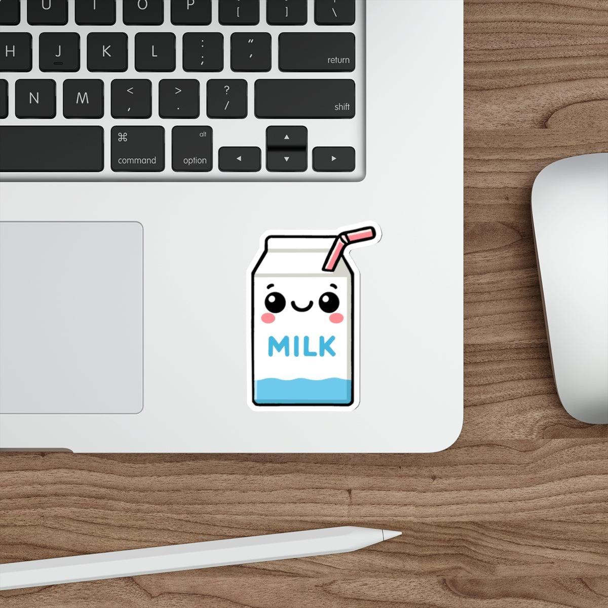 Cute Milk Carton Sticker – Whimsical Waterproof Decal
