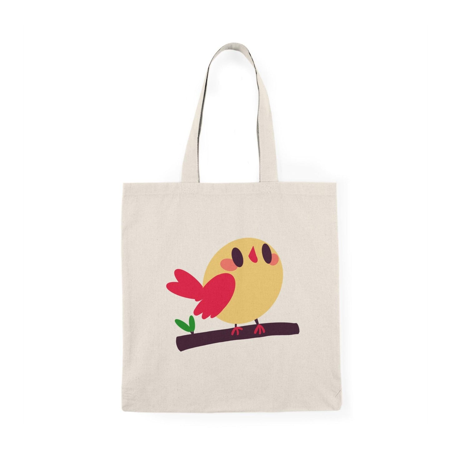 Cartoon Bird Tote – Eco Nature Bag with Branch Design