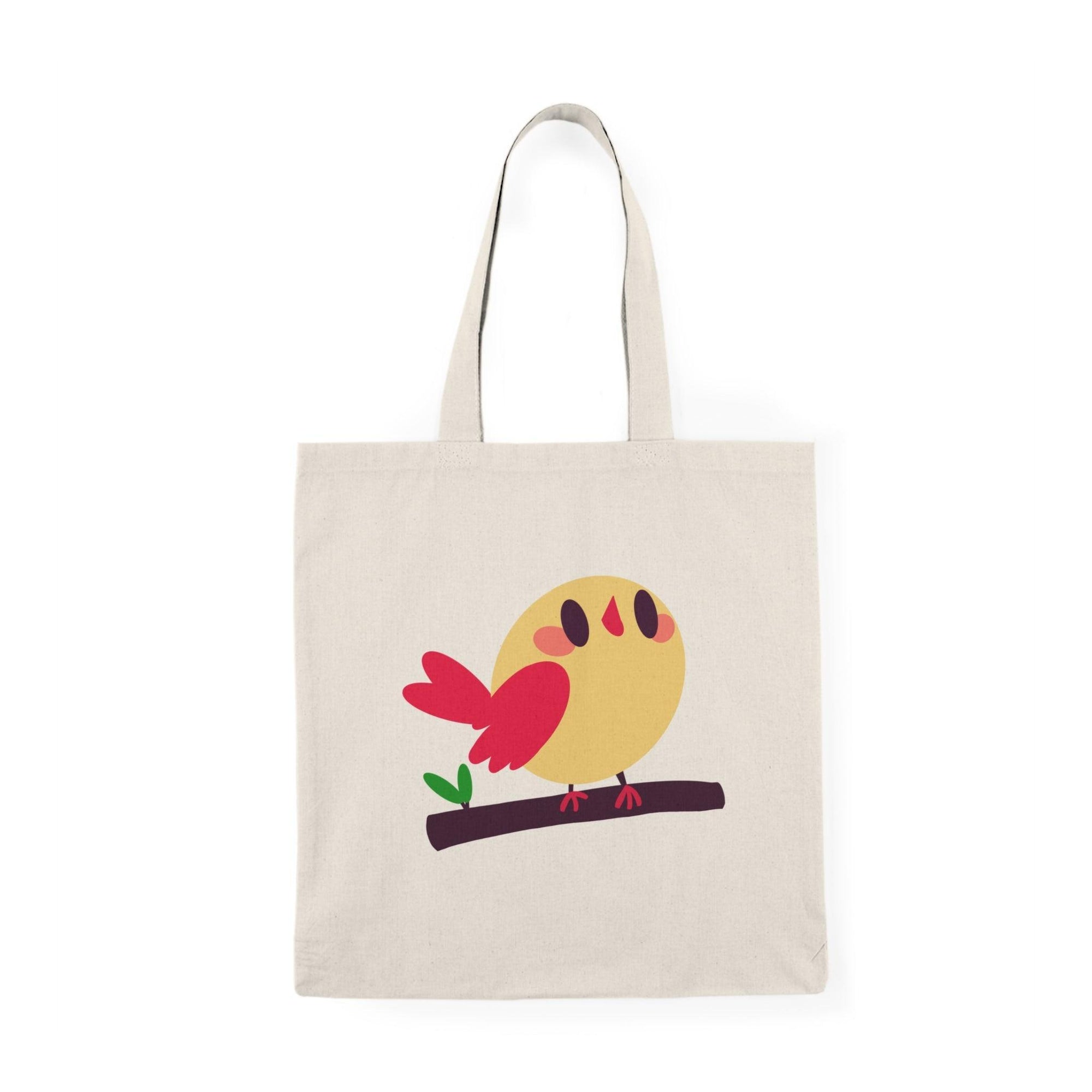 Cartoon Bird Tote – Eco Nature Bag with Branch Design