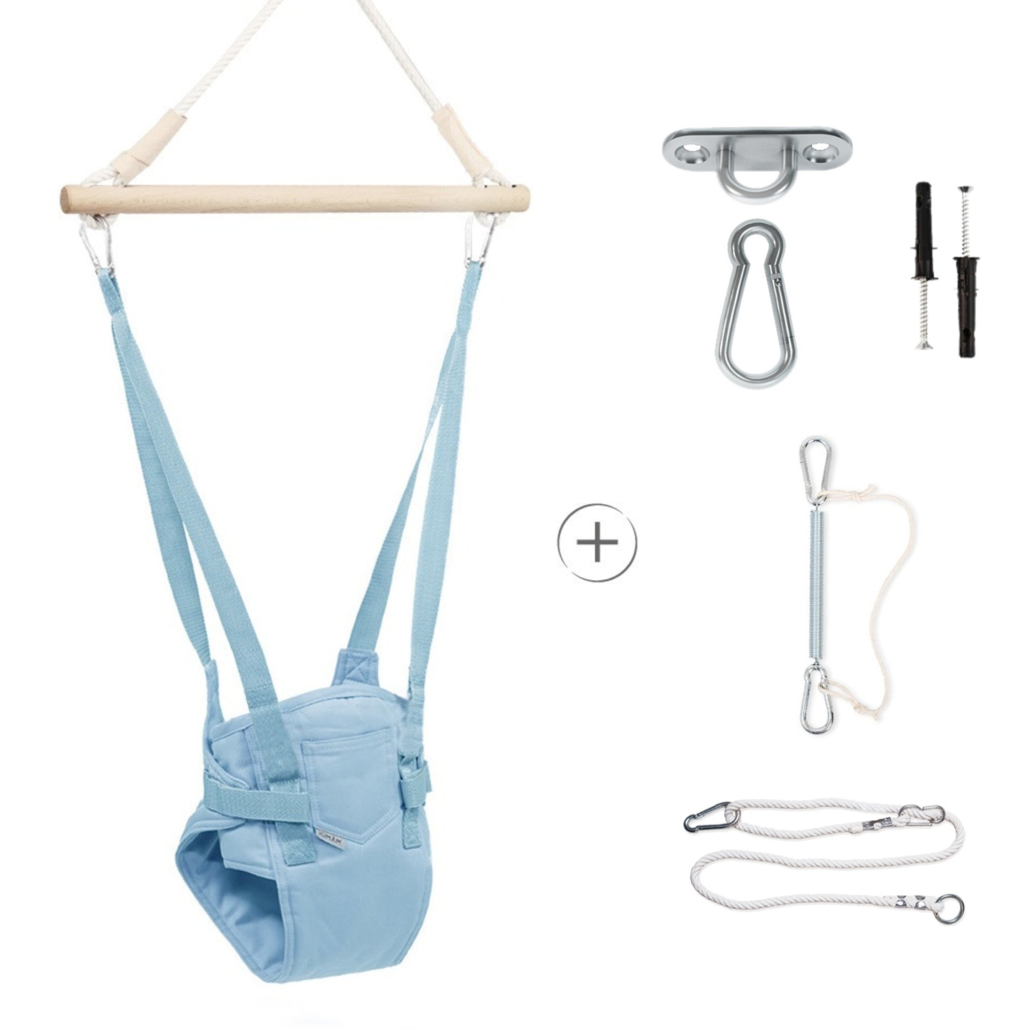 MAMOI® Baby bouncer Blue, Swing seat, Indoor rocking bouncy chair, Toddler jolly jumper rocker, Door frame swings, Jumpers and bouncers for babies from 6 months-0