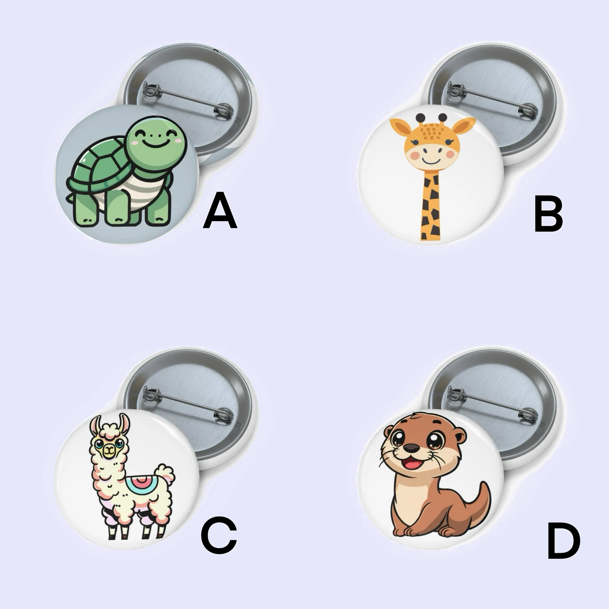 Cute Animals Pin Badge Bundle
