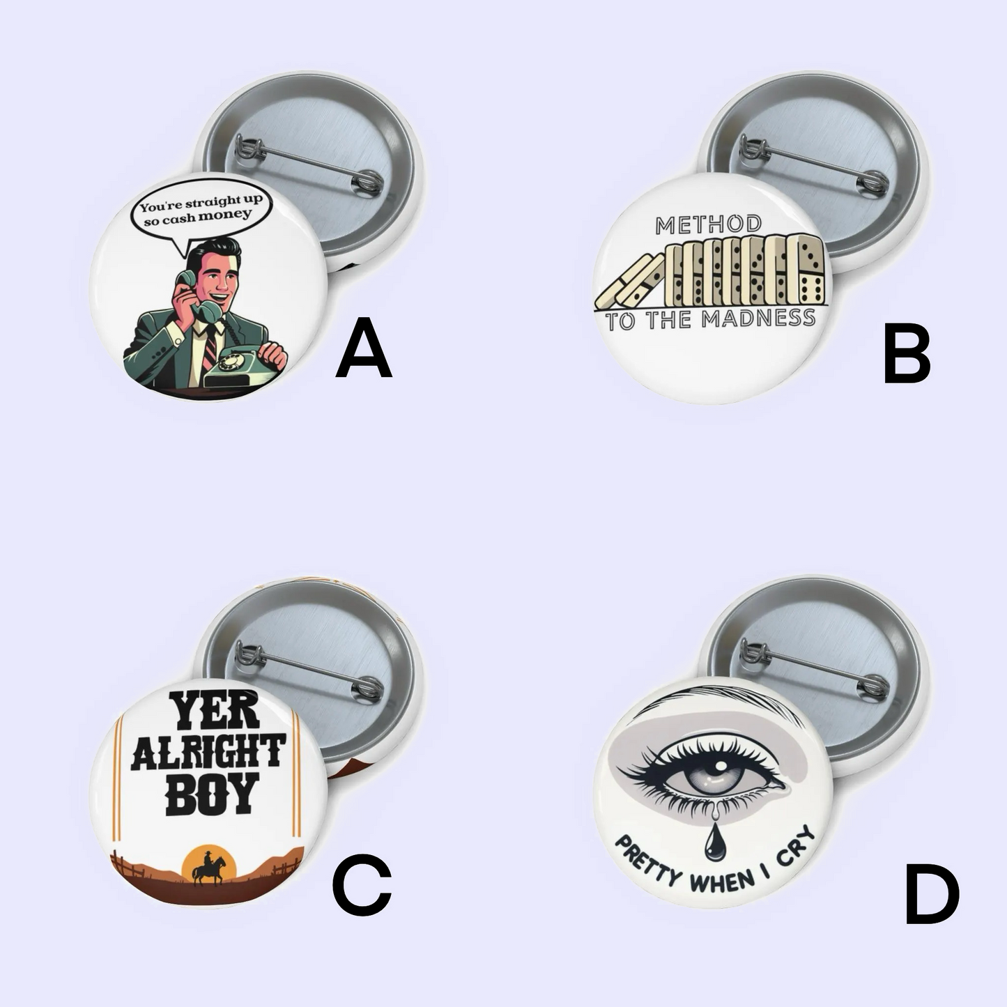 Quirky Saying Pin Badge Bundle