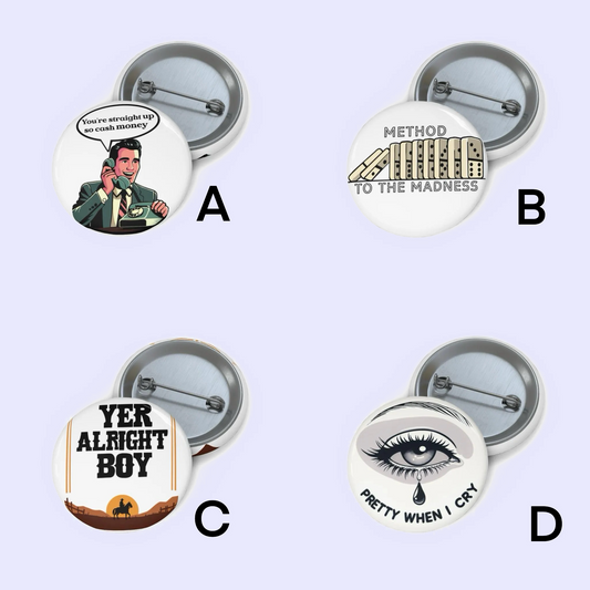 Quirky Saying Pin Badge Bundle