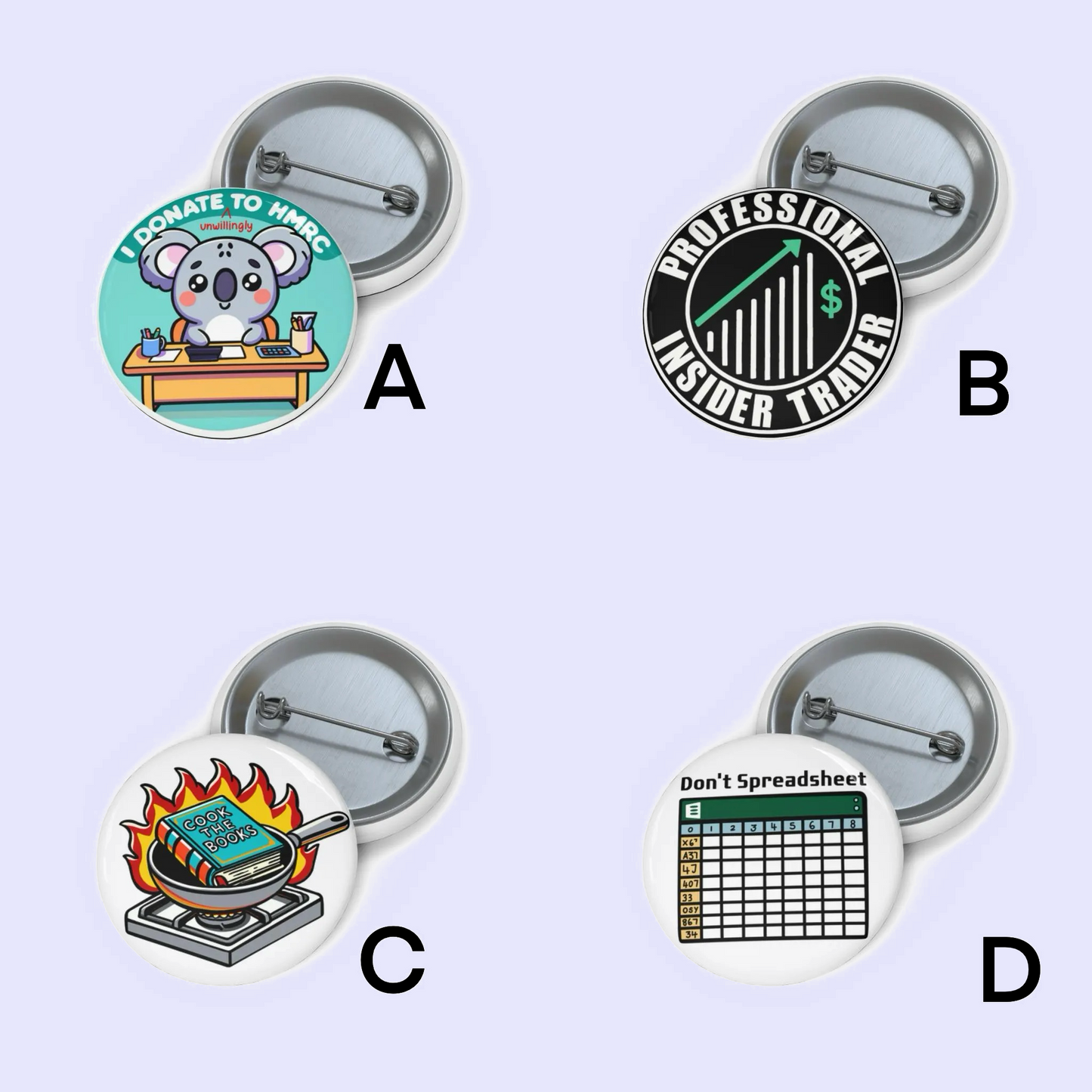 Corporate Humor Pin Badge Bundle