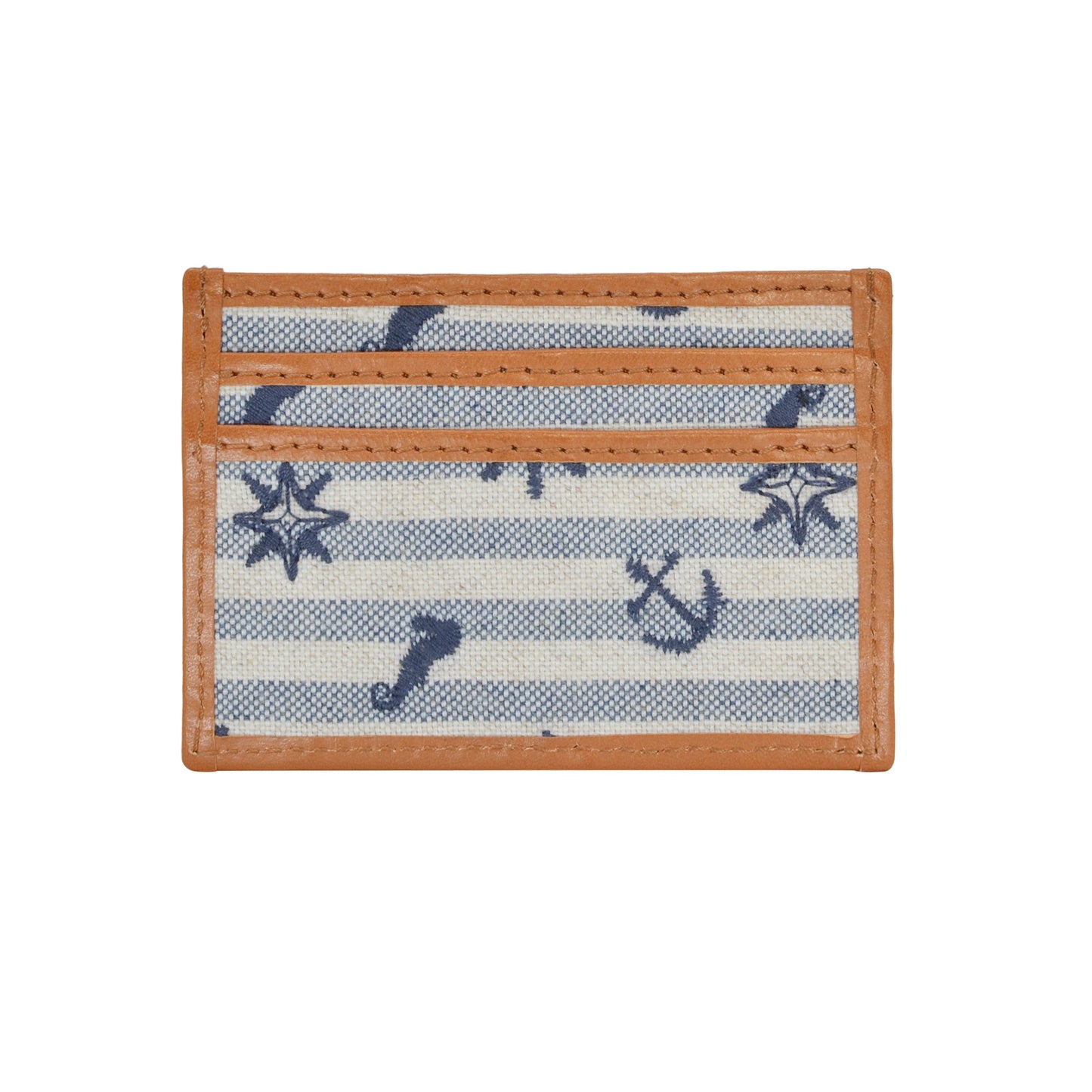 Punalu Embroidered Linen Card Holder-1