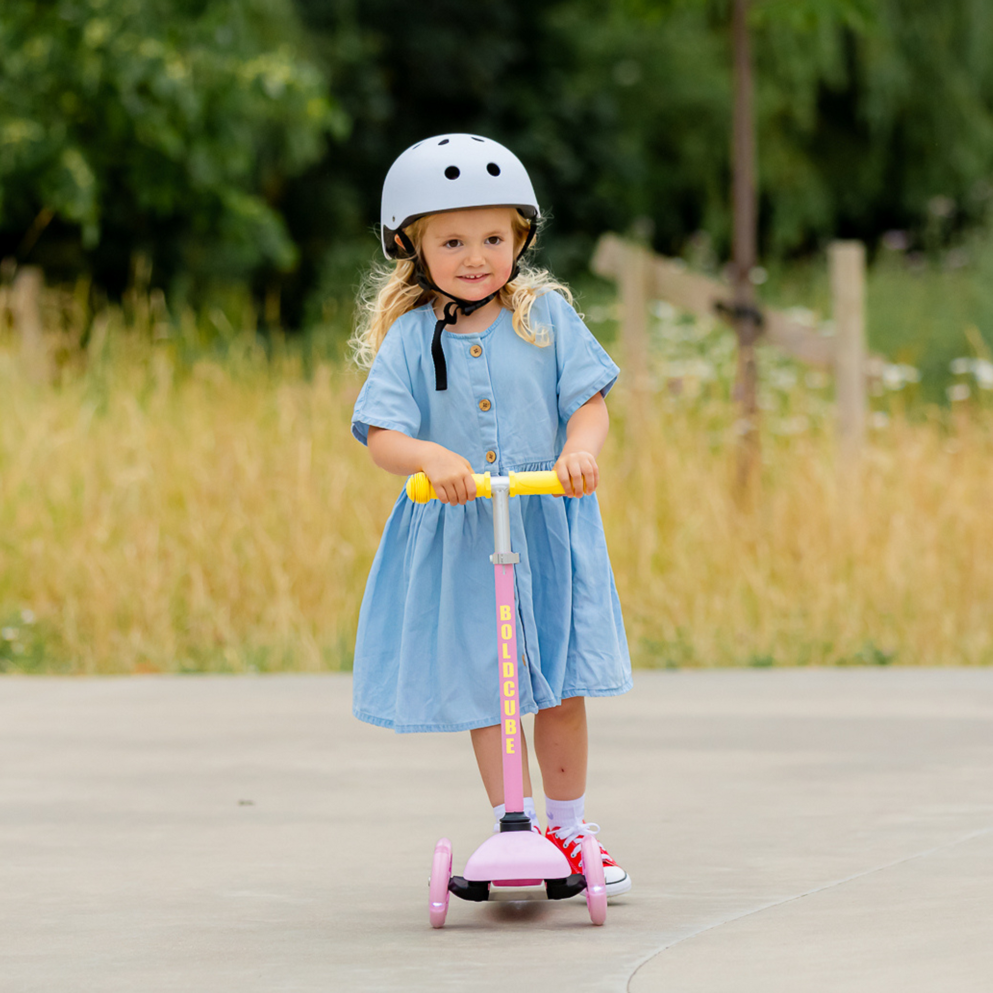 Pink & Yellow - Teeny 3 Wheel Scooter-3