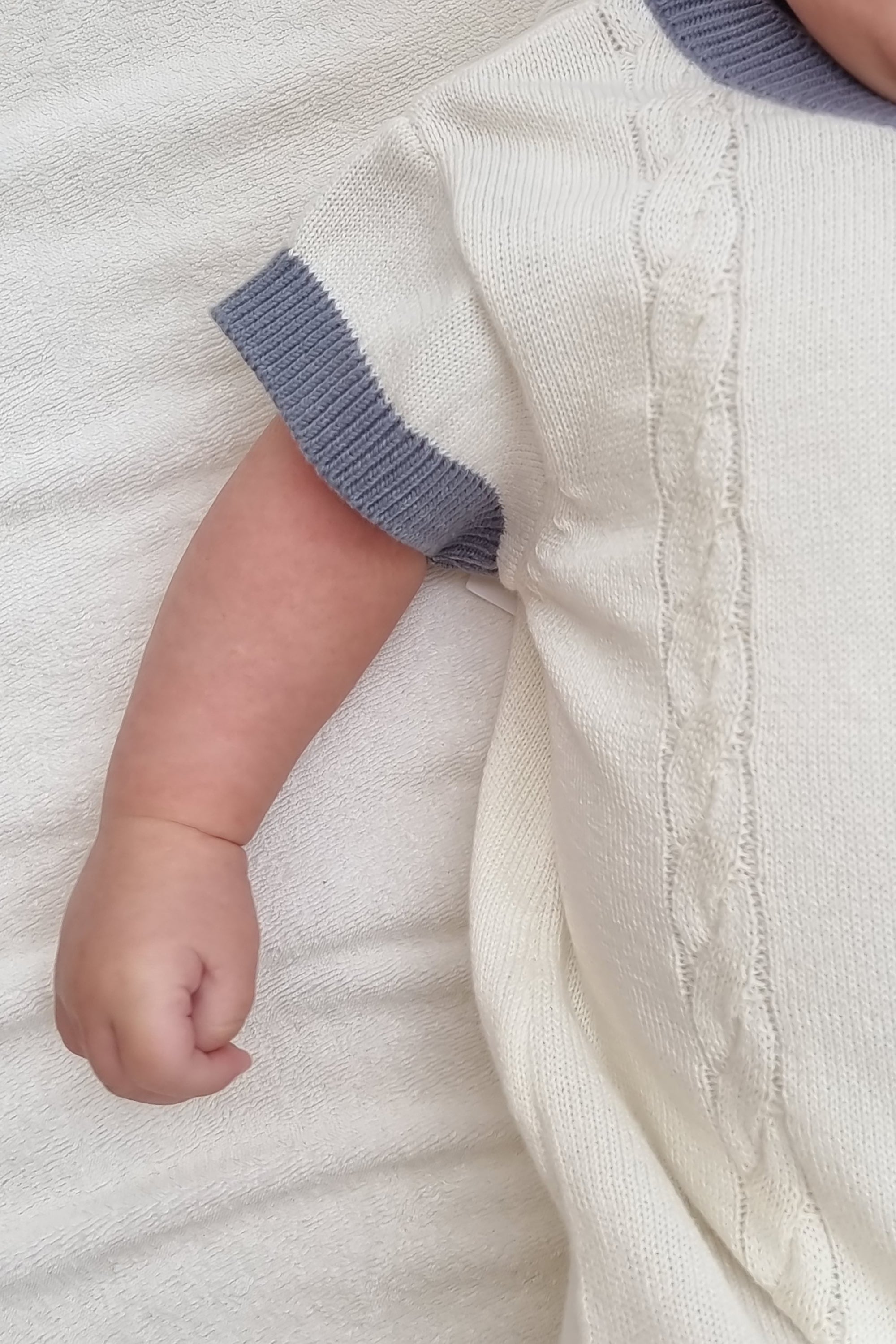 Organic Cotton Knitted Newborn Summer Romper-2