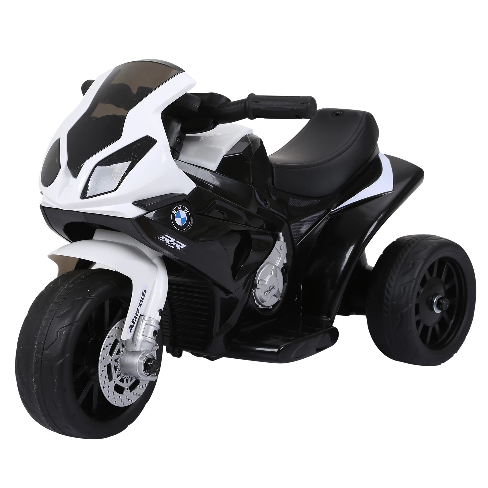 Electric Kids Ride on Motorcycle BMW S1000RR w/ Headlights Music Battery Powered Play Bike 6V Black | HOMCOM-0