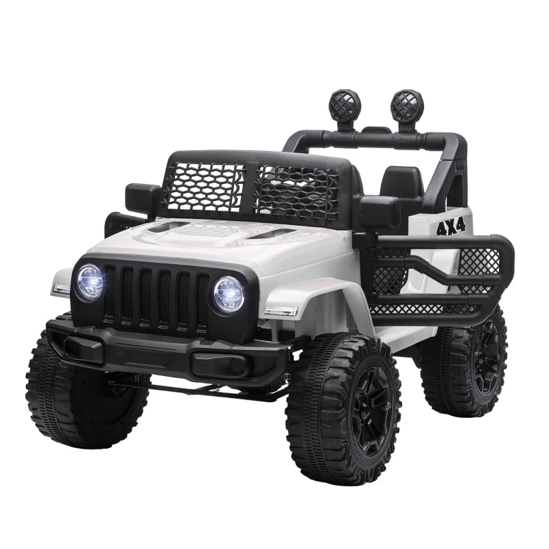 12V Battery-powered 2 Motors Kids Electric Ride On Car Truck Off-road Toy w/ Parental Remote Control Horn Lights for 3-6 Years Old | HOMCOM-0