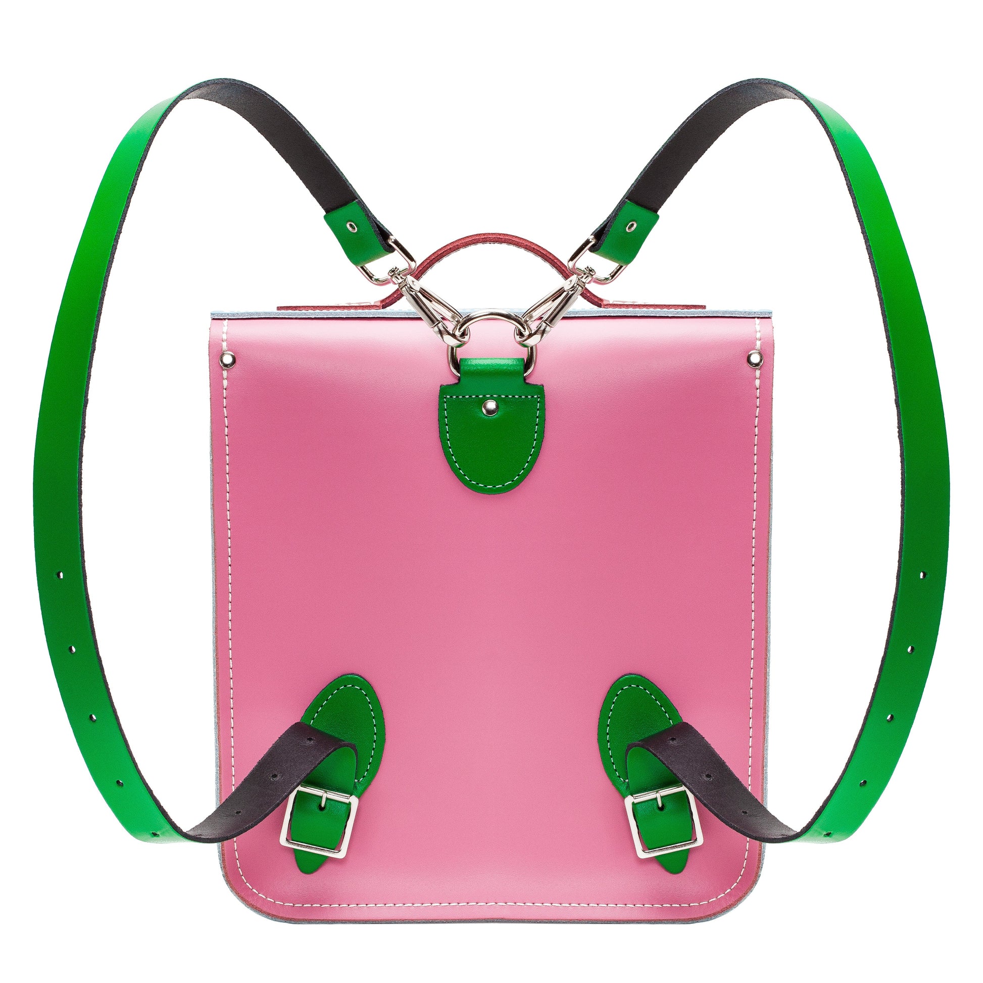 Handmade Leather City Backpack - Classic Kaleidoscope-2