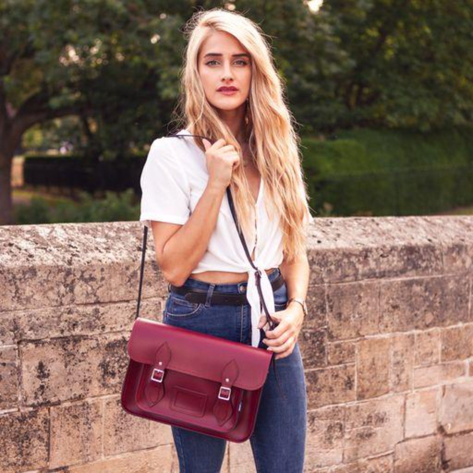 Handmade Leather Satchel - Graphite-4
