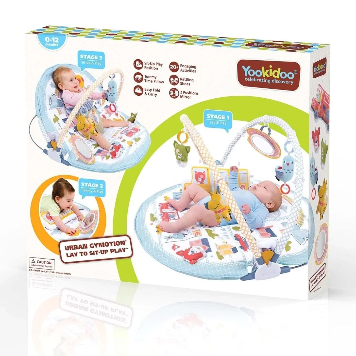 Yookidoo Urban Gymotion Lay to Sit-Up Playmat