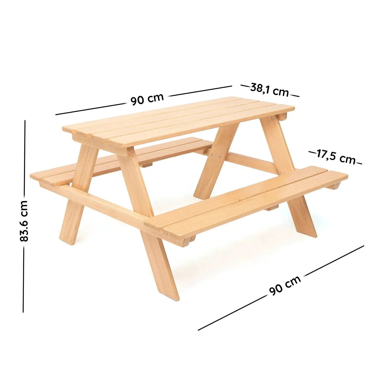 Montessori Wooden Mini Picnic Table