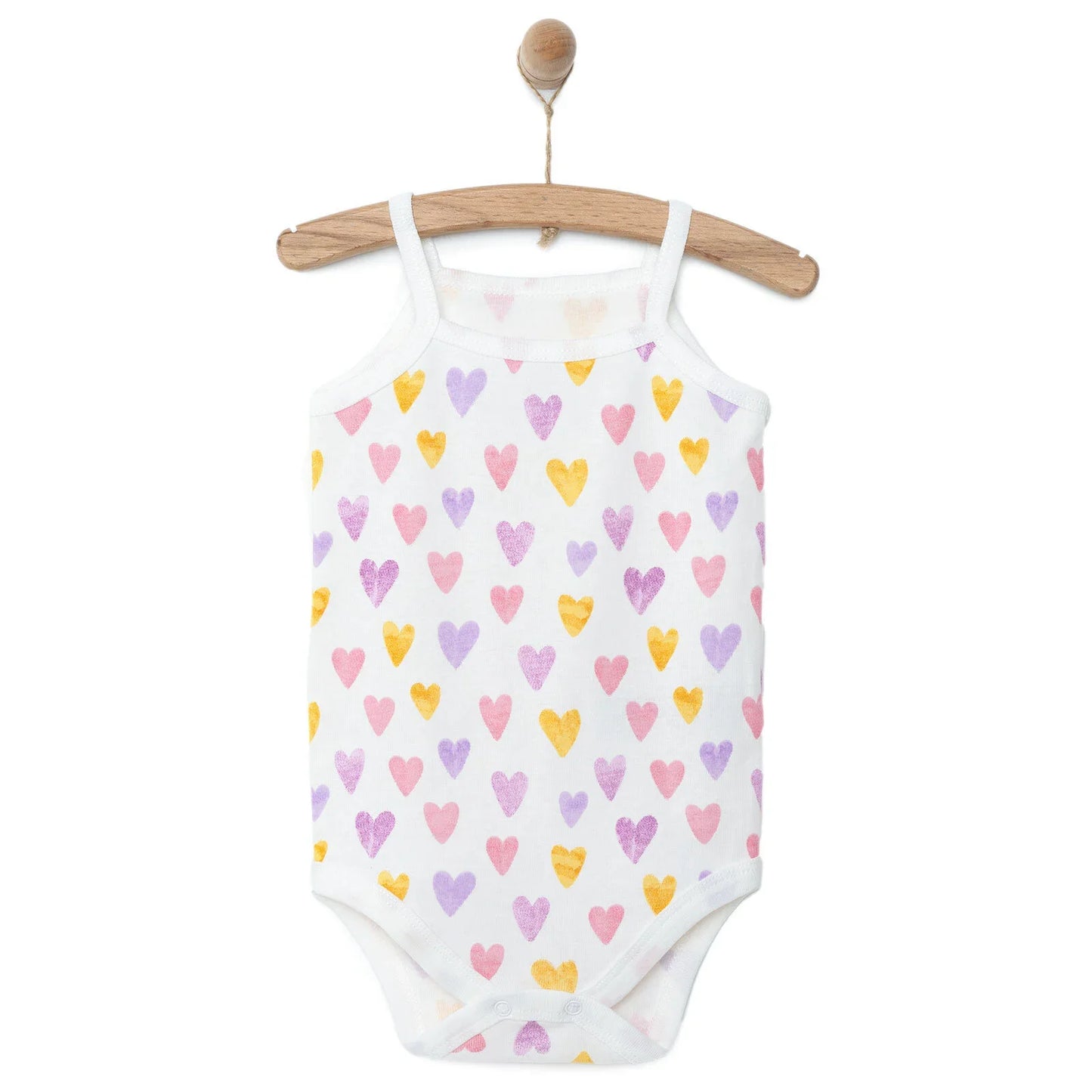 HelloBaby Baby Girl Rope Strap Bodysuit - Ecru