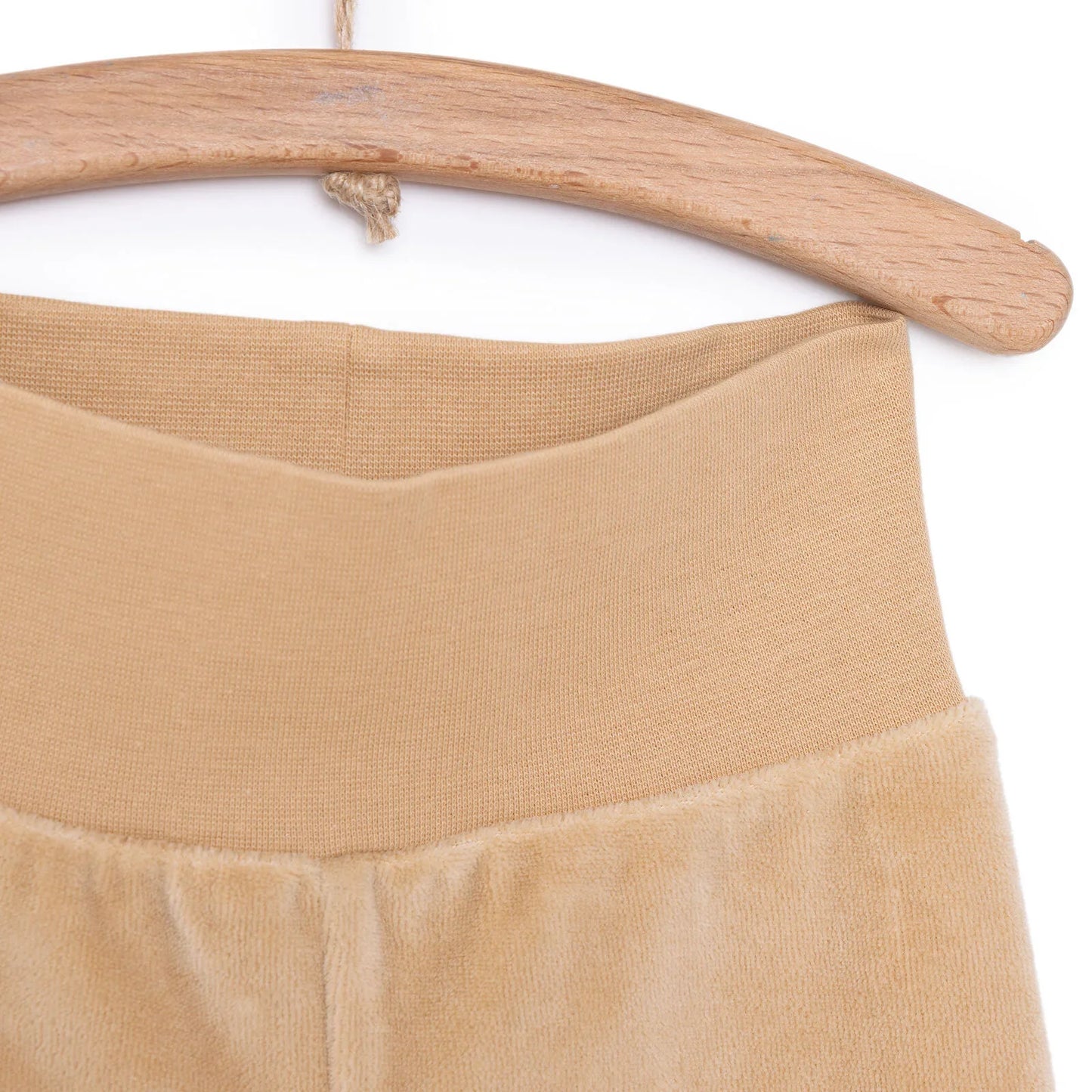 HelloBaby Unisex Velvet Footed Bottom - Beige