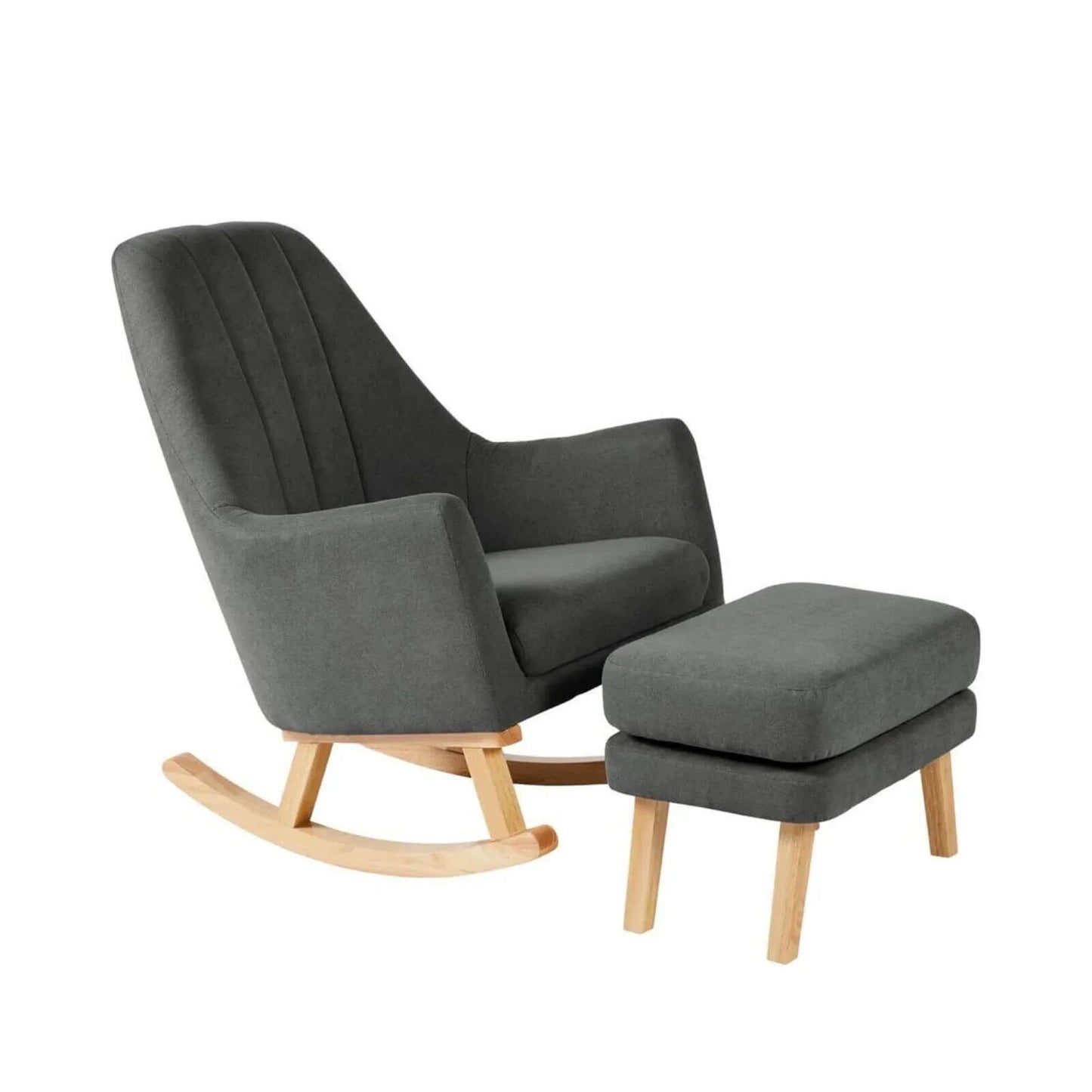 Ickle Bubba Eden Deluxe Nursery Chair & Stool - Charcoal Grey