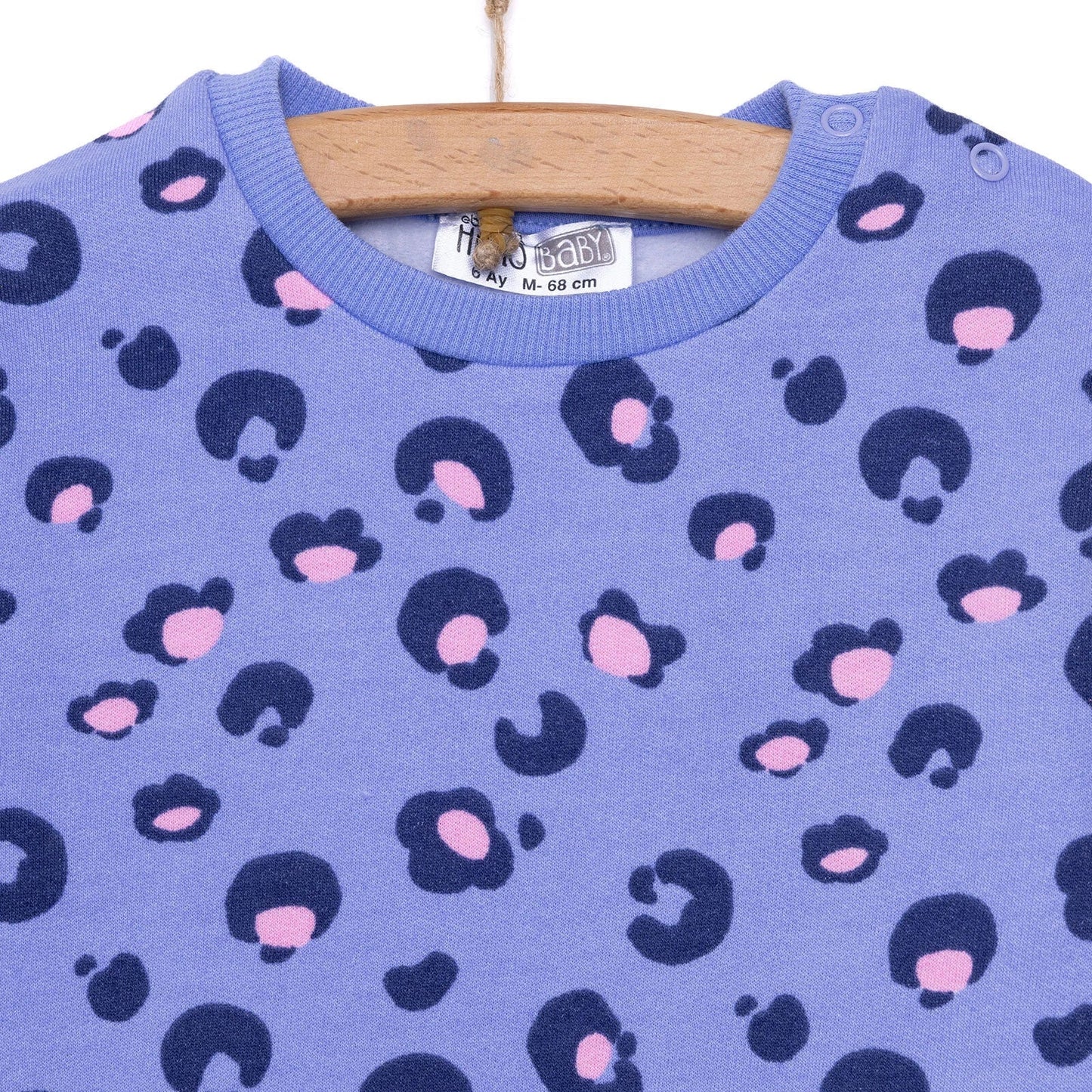 HelloBaby Basic Low Raised Leopar Printed Sweatshirt - Printed