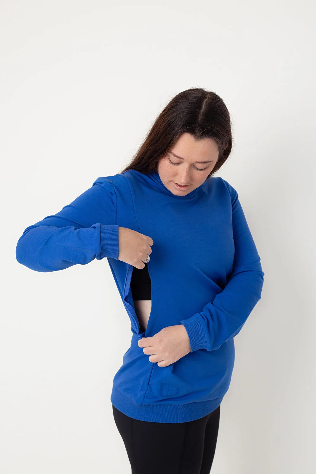 Latched Nursing Crew Sweatshirt - Blue