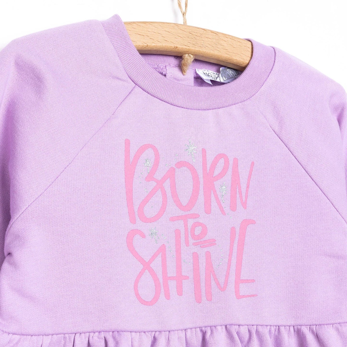 HelloBaby Basic Girl Knitted Ruffled Dress - Purple