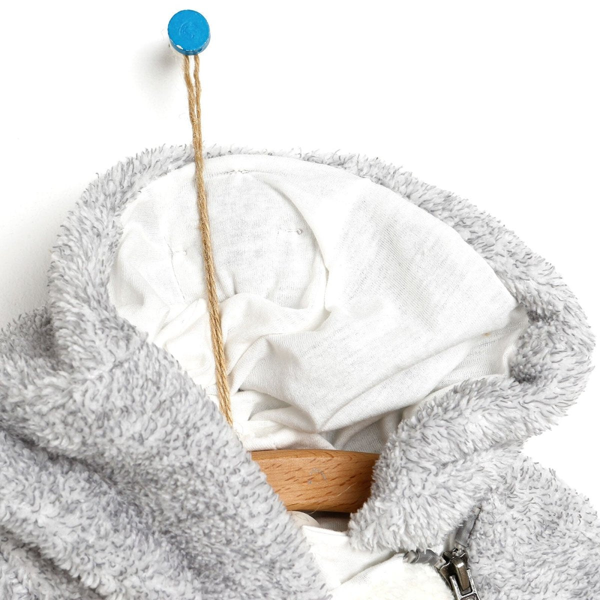 Midimod Newborn Welsoft Kangaroo Footed Jumpsuit - Grey