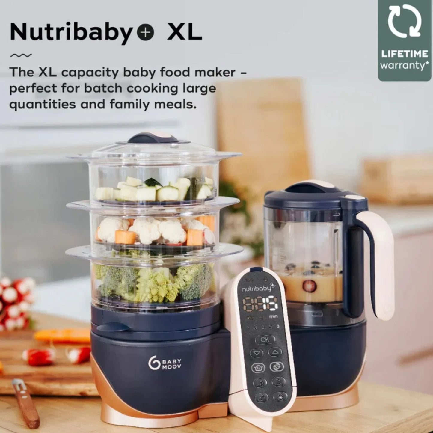 Babymoov Nutribaby Plus XL 5-in-1 Food Prep Machine