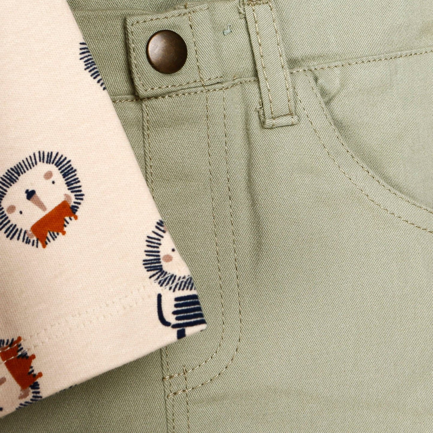 HelloBaby Sweatshirt-Vest-Bottom - Brown