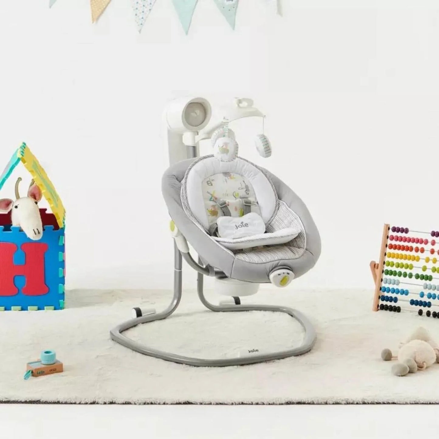 Joie Serina Swivel Baby Swing - Nature's Alphabet