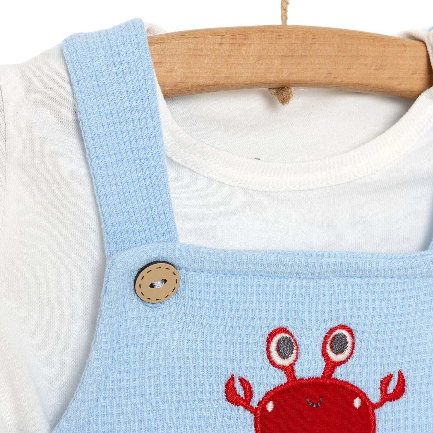 Bebbek Boy Overalls T-shirt - Ecru