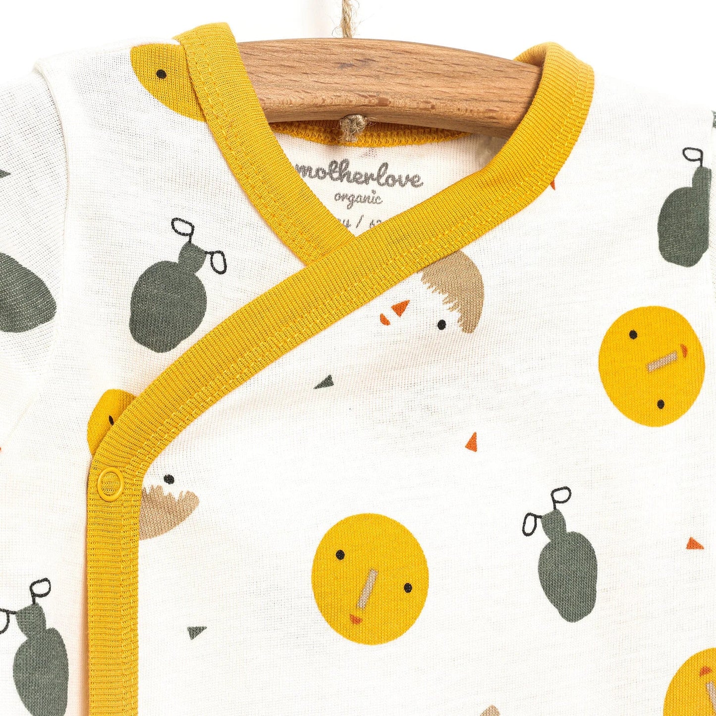 Motherlove Newborn Organic Sleeve Bodysuit - Beige