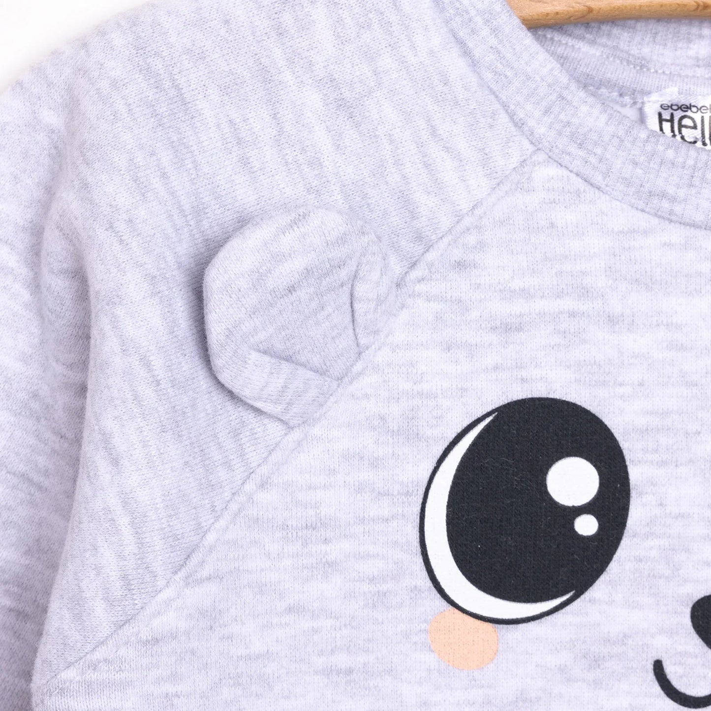 HelloBaby Newborn Girl Figure Jumpsuit - Snow Melange