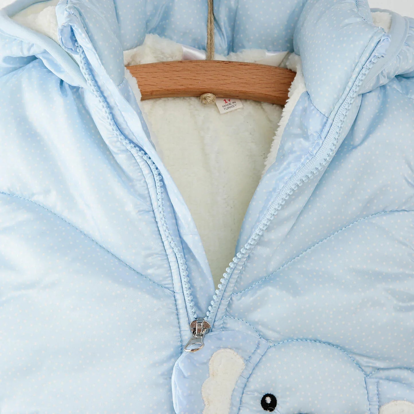 Midimod Baby Girl Coat with Ears - Blue