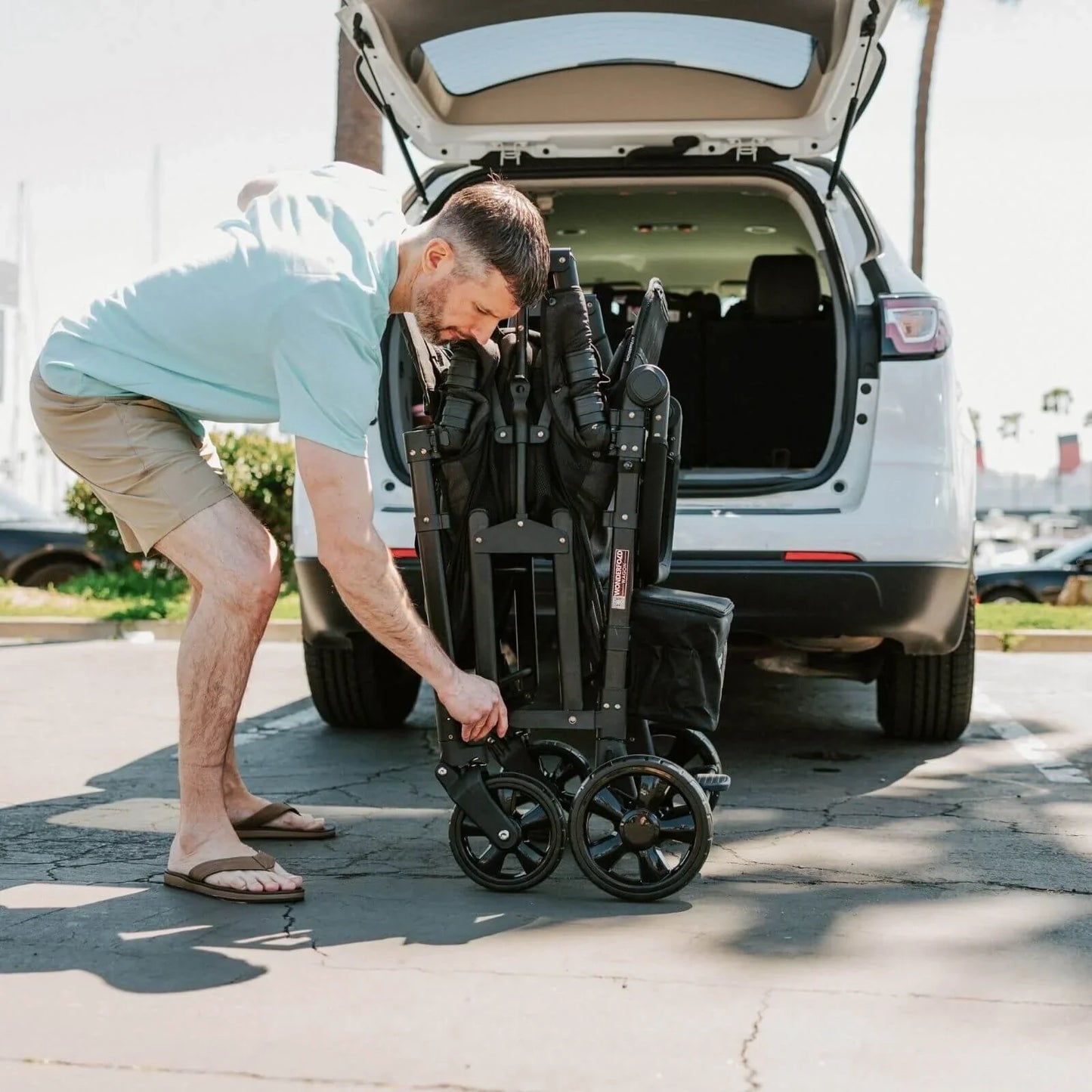Wonderfold Wagon W4 Elite Quad Stroller Wagon - Volcanic Black