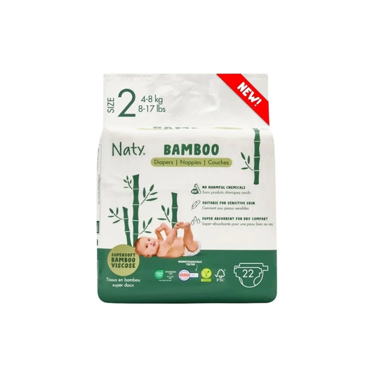 Naty Bamboo Viscose Baby Nappies Size 2 - 22 nappies