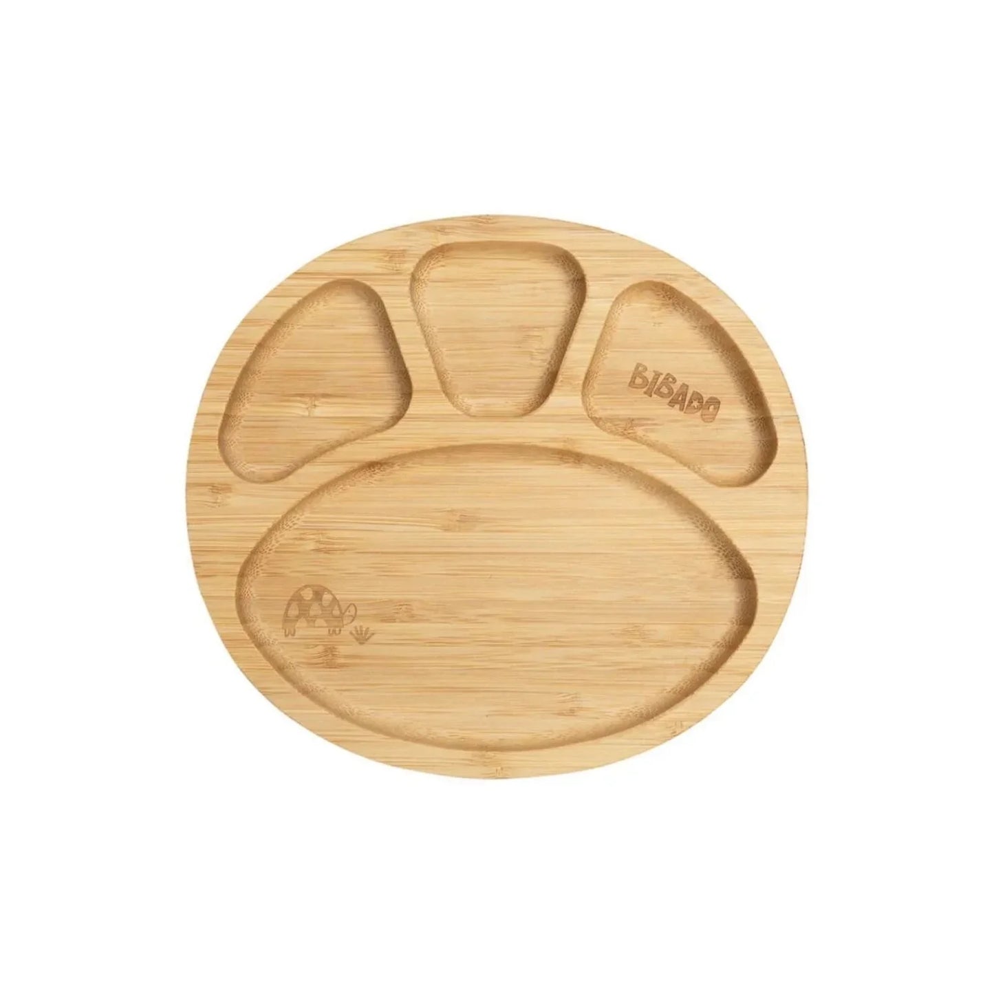 Bibado Natural Bamboo Suction Divider Plate - Fawn