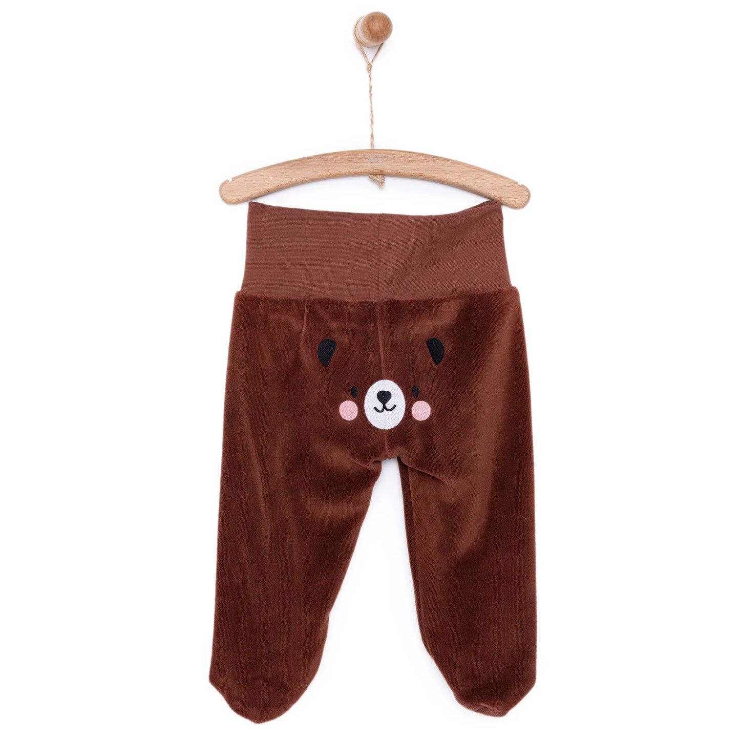 HelloBaby Unisex Velvet Footed Bottom - Brown
