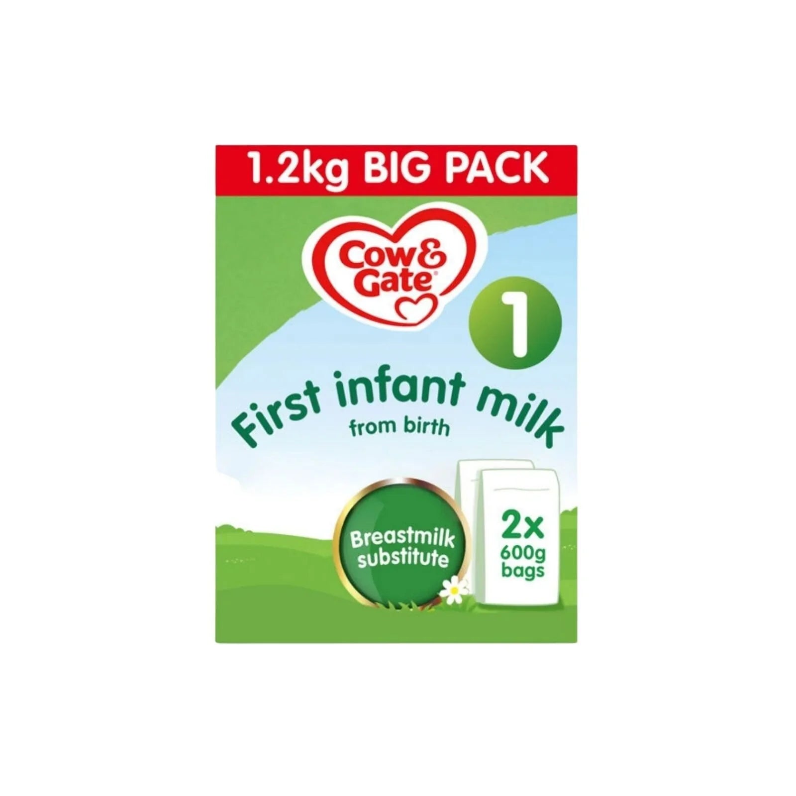 Cow and Gate 1 First Infant Milk Formula from Birth 1.2kg (2x600g)