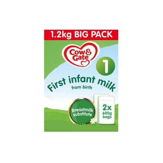 Cow and Gate 1 First Infant Milk Formula from Birth 1.2kg (2x600g)