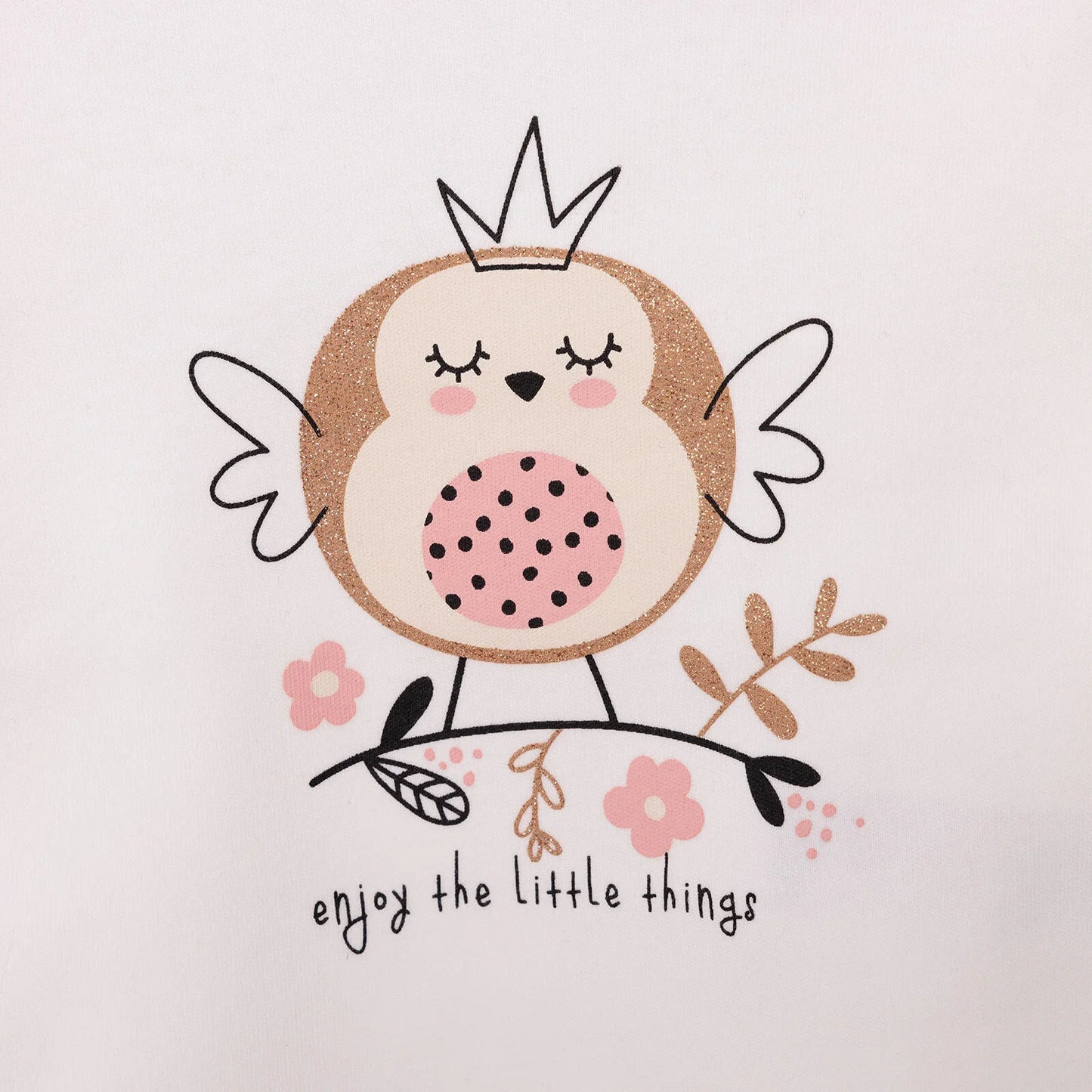 HelloBaby Baby Girl Long Sleeve T-shirt - Ecru