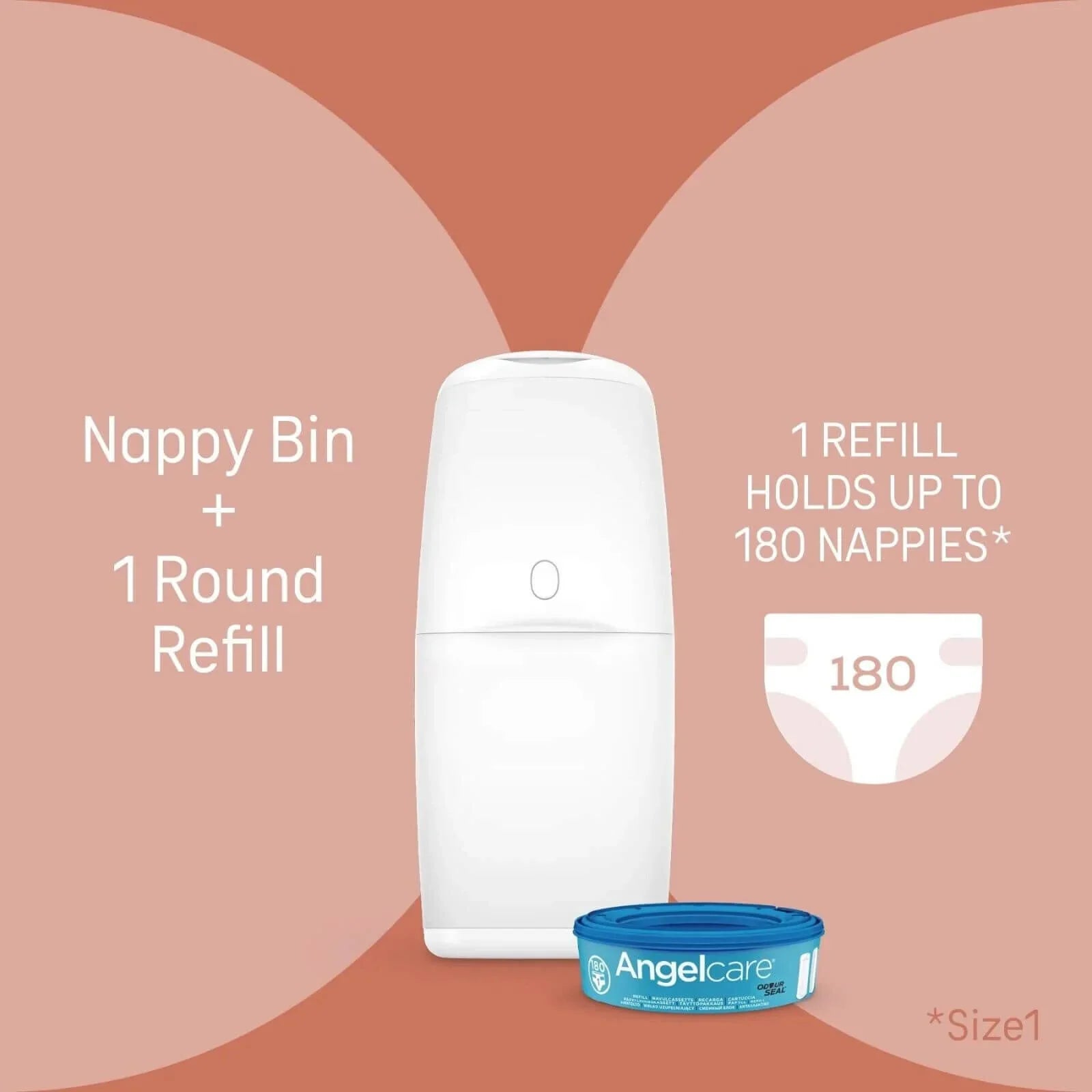 Angelcare Nappy Disposal System - White