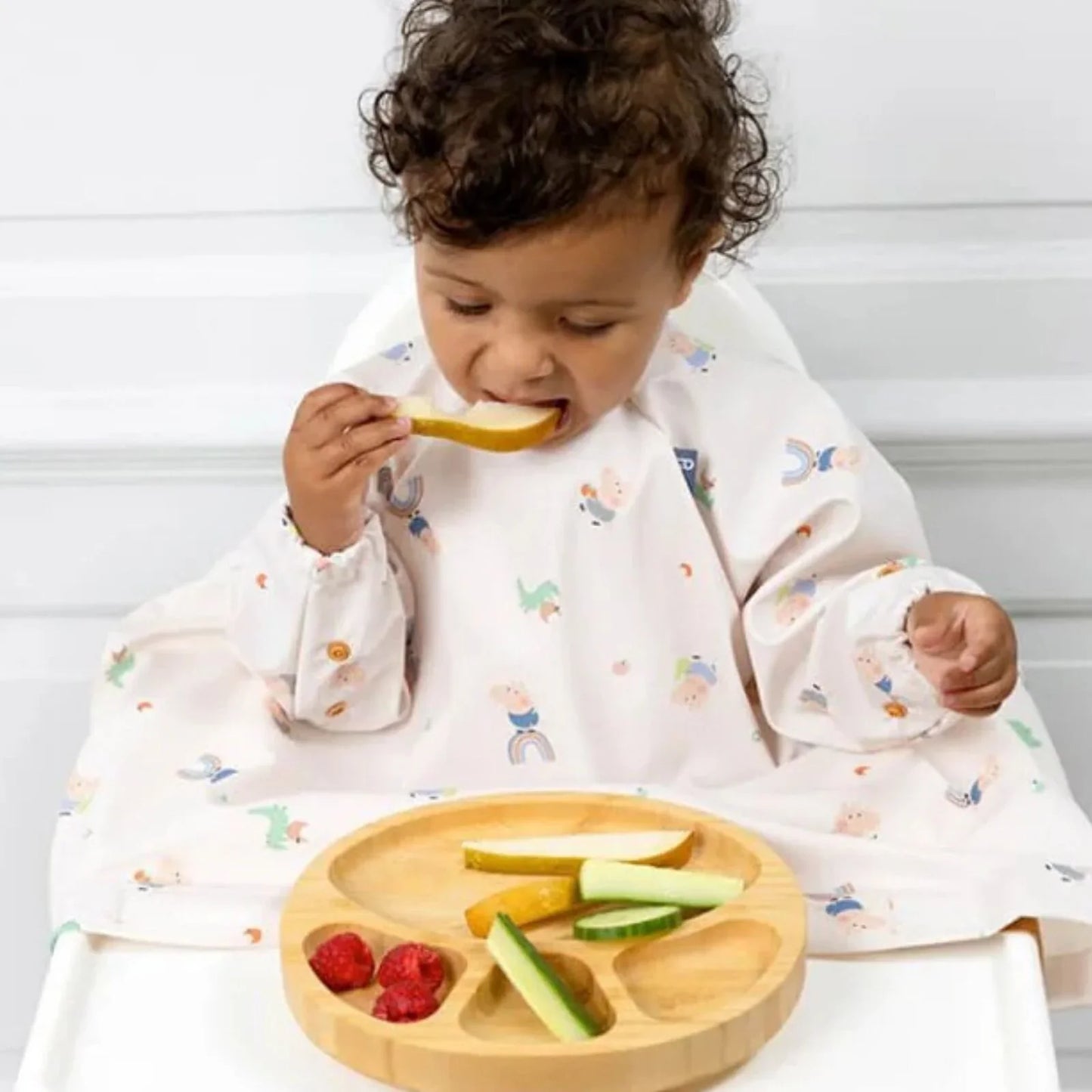 Bibado Natural Bamboo Suction Divider Plate - Fawn