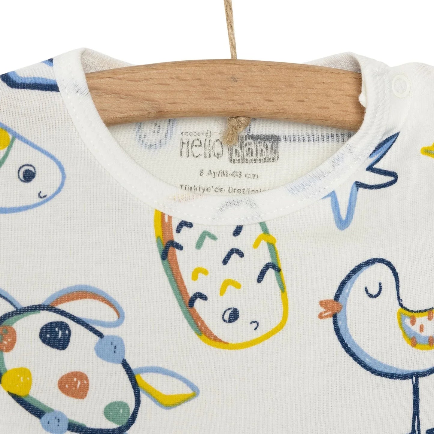 HelloBaby Baby Boy Short Sleeve Body 2 pcs - Navy Blue