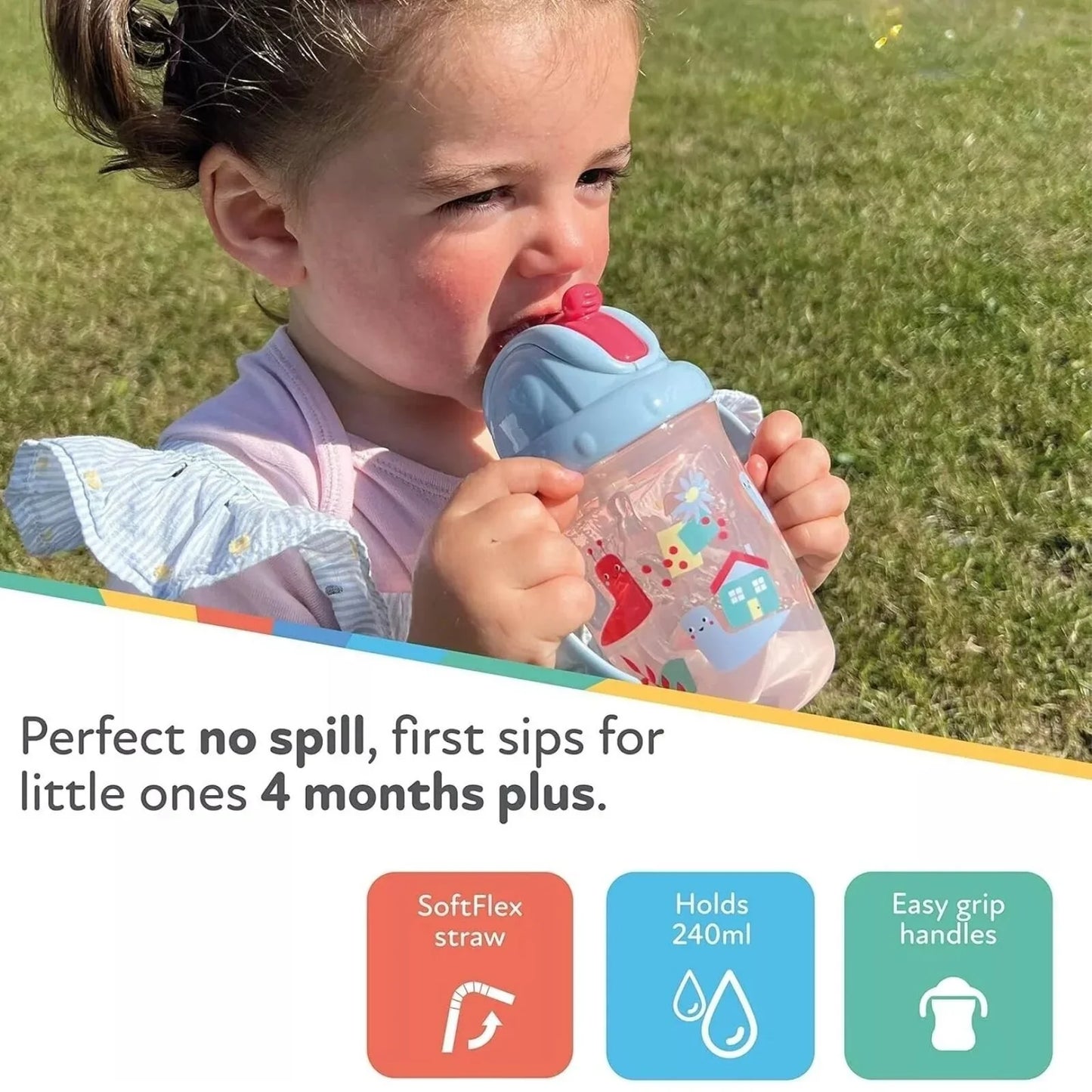 Nuby Flip N' Sip Sippy Cup 240ml Pack of 1