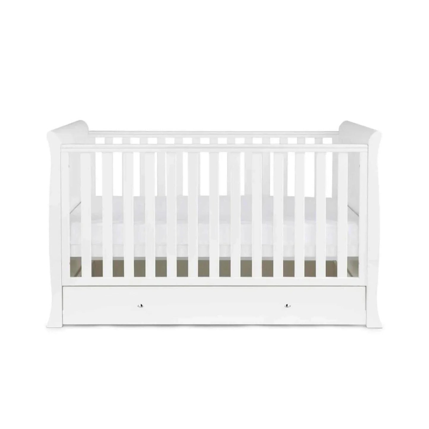 Ickle Bubba Snowdon Classic Cot Bed White - Without Mattress