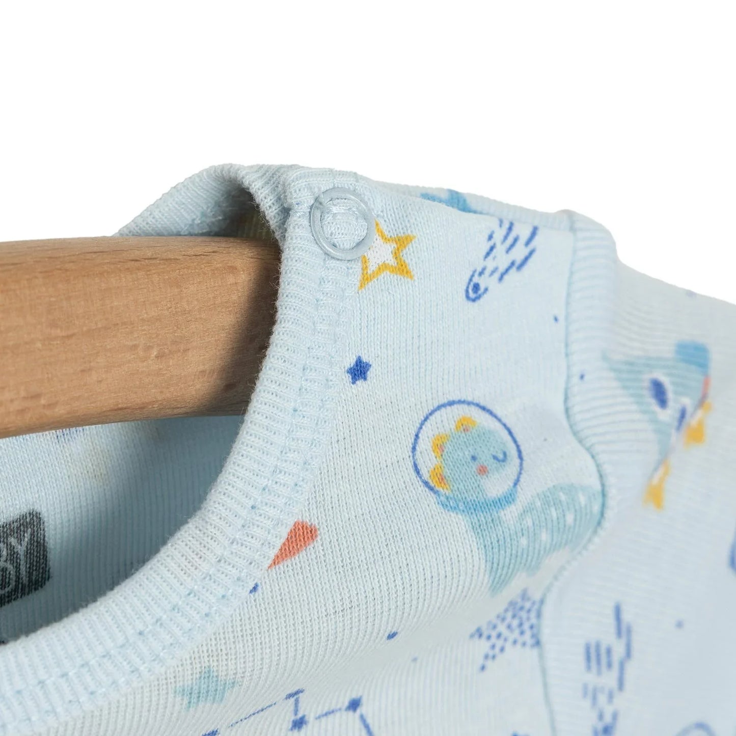 HelloBaby Galaxy Patterned Short Sleeve Bodysuit - Blue