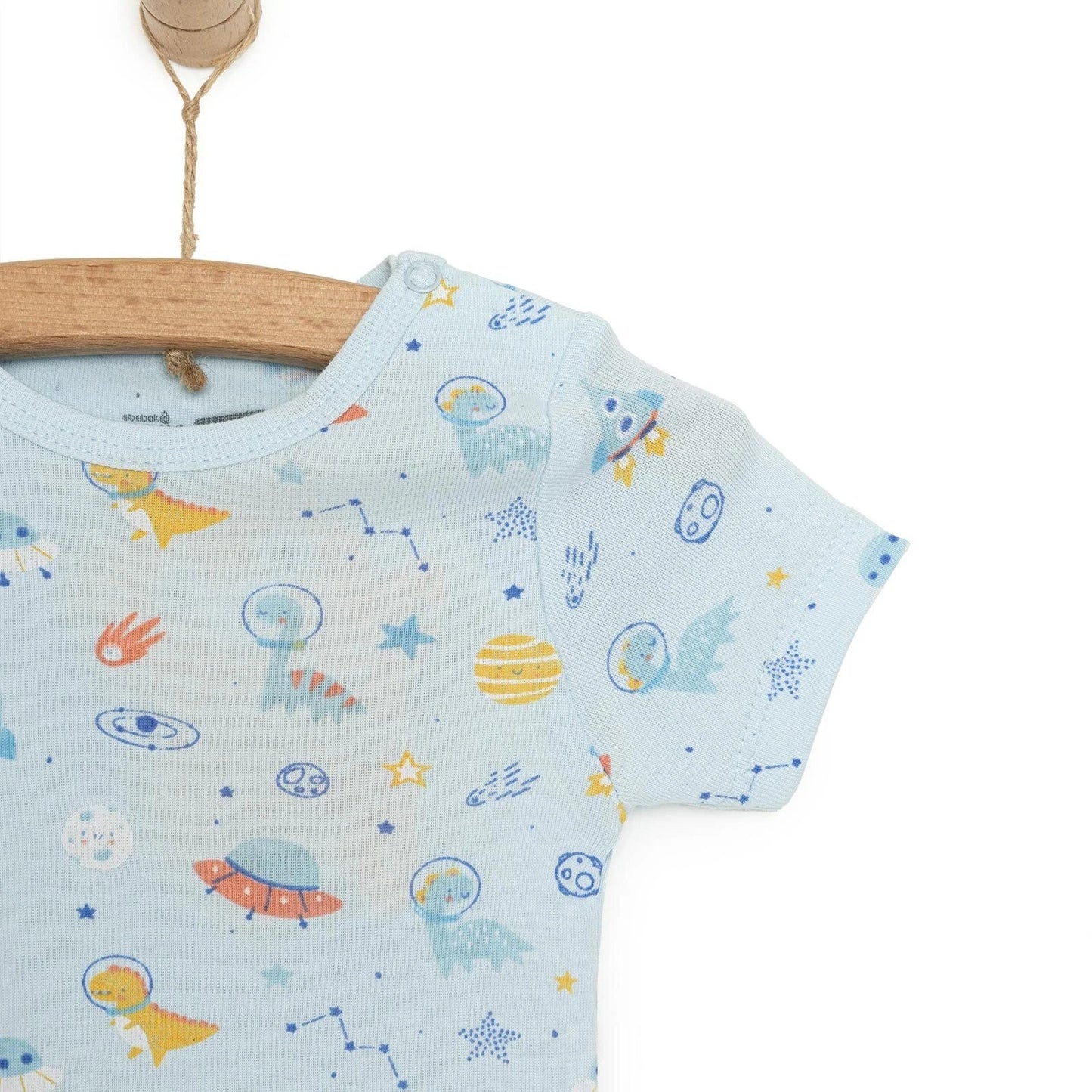 HelloBaby Galaxy Patterned Short Sleeve Bodysuit - Blue
